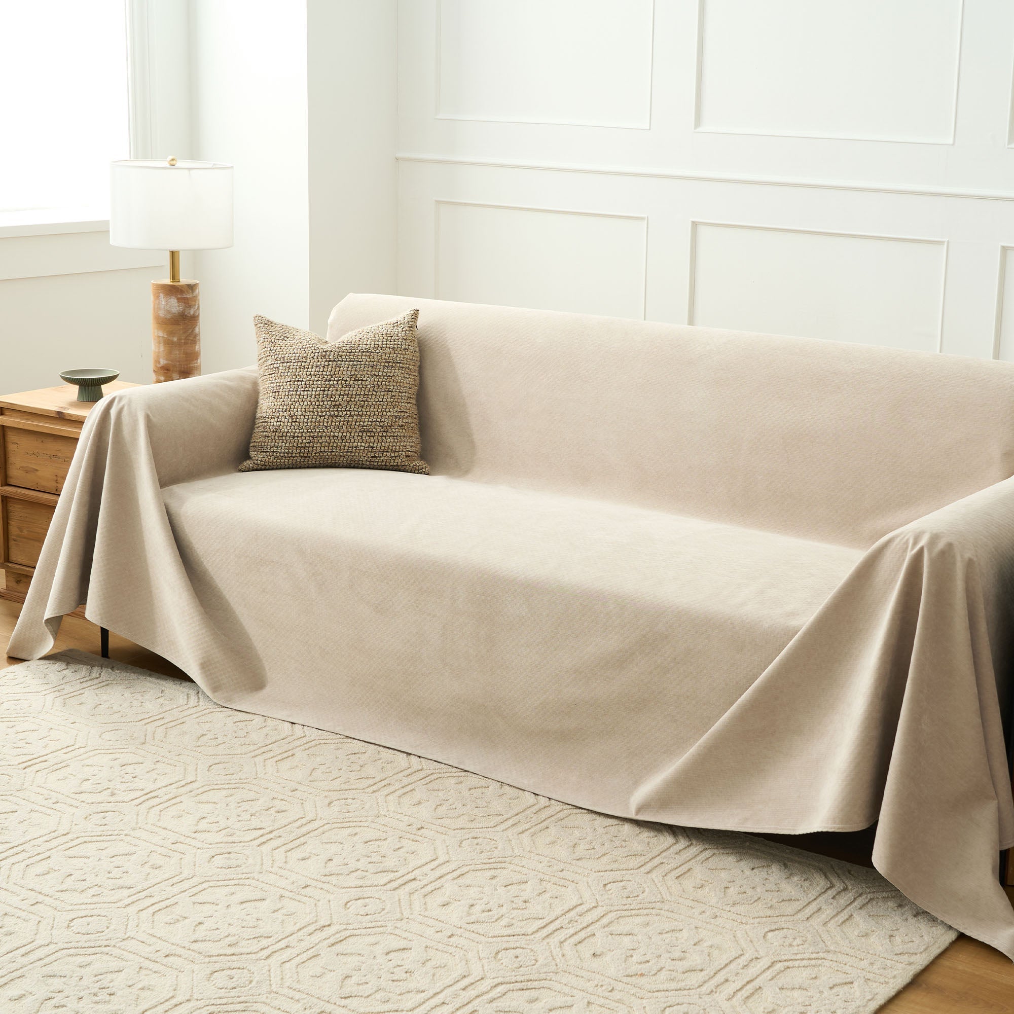 Heathered Fabric Sofa Cover | Ormexis