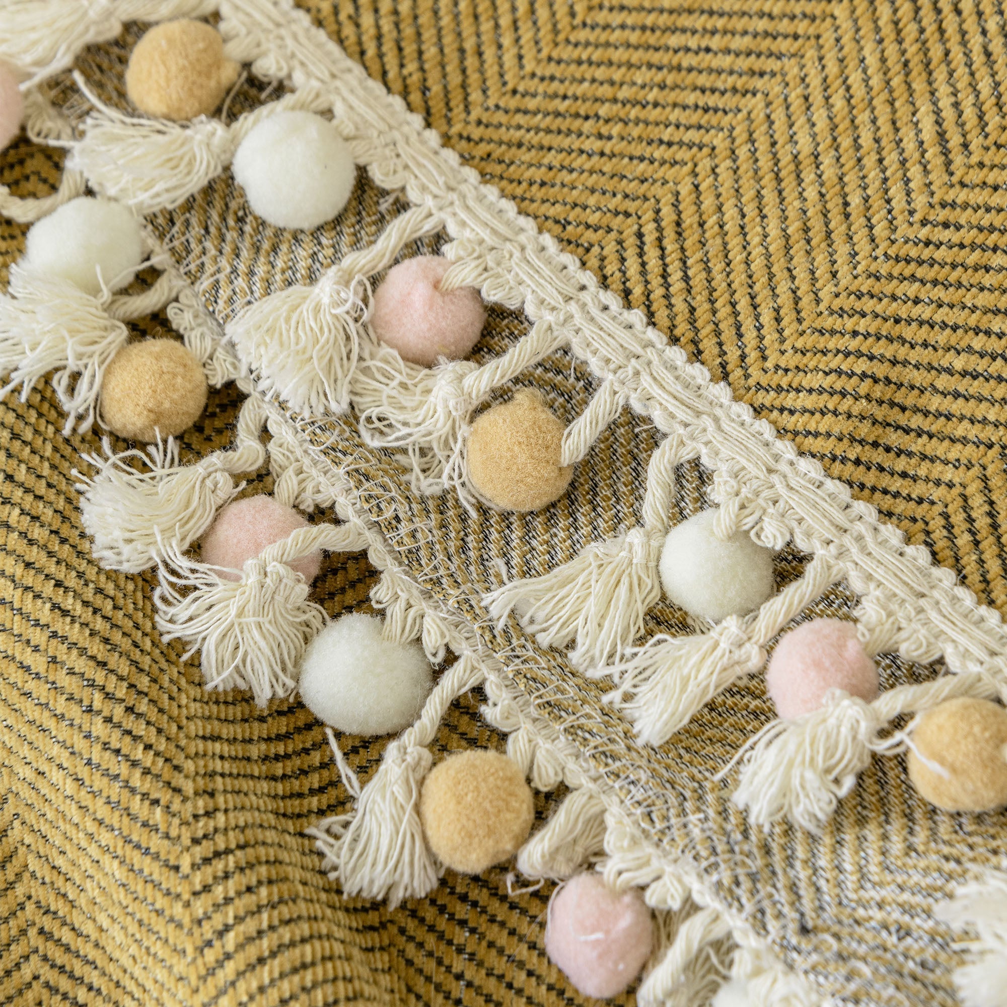 Herringbone Tassel Sofa Cover | Ormexis