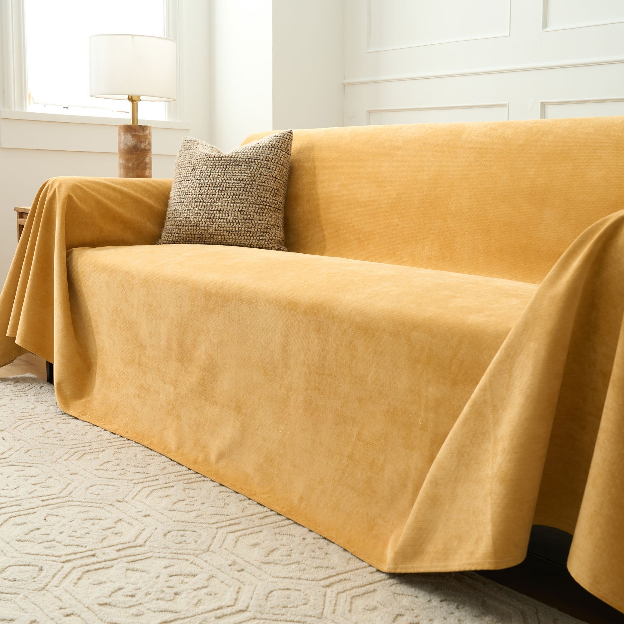 Heathered Fabric Sofa Cover | Ormexis