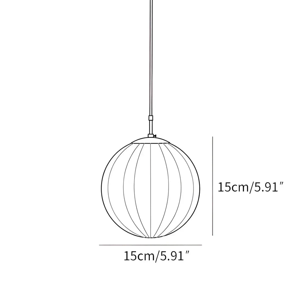 Nordic Glass Globe Pendant Light With Water Pattern For Modern Homes
