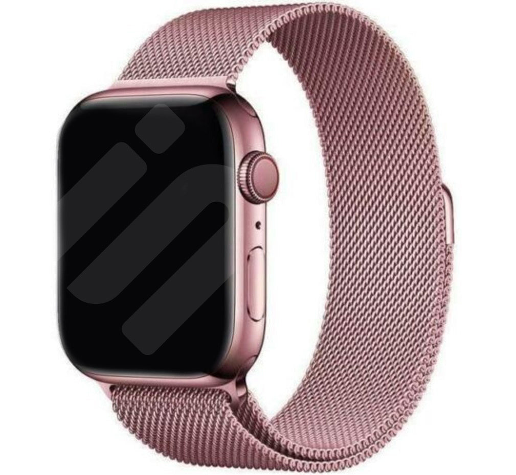 Pink Milanese Stainless Steel Strap for Apple Watch