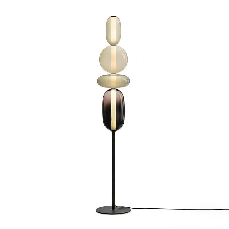 Moderne led-vloerlamp van gekleurd glas | Ormexis