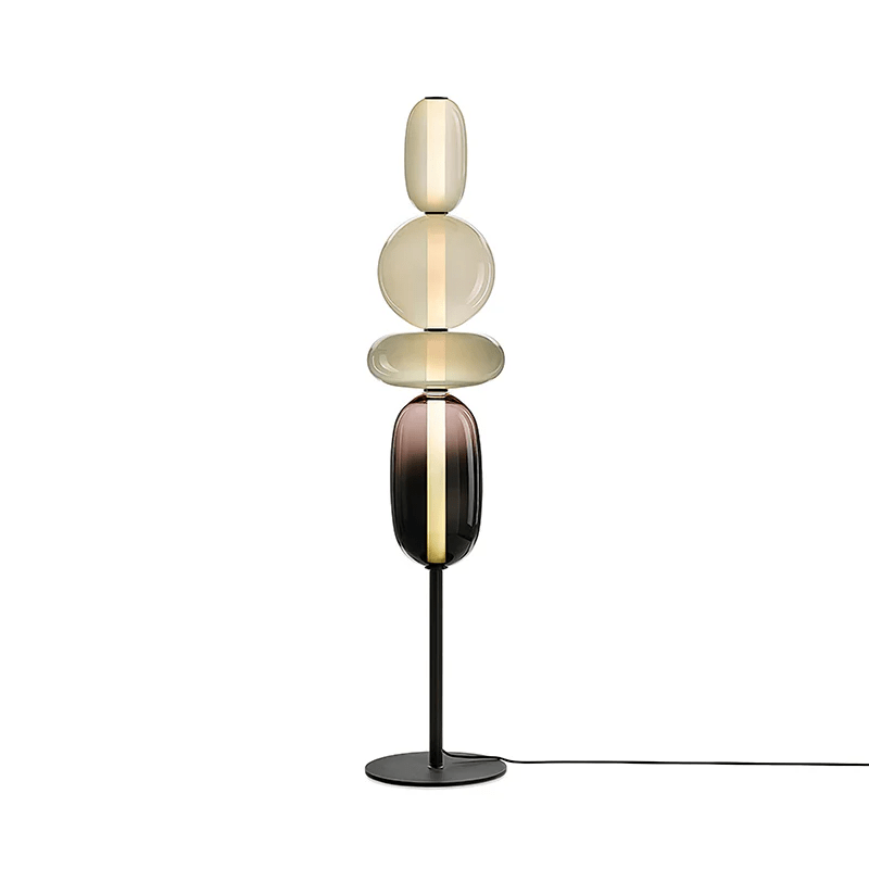 Moderne led-vloerlamp van gekleurd glas | Ormexis