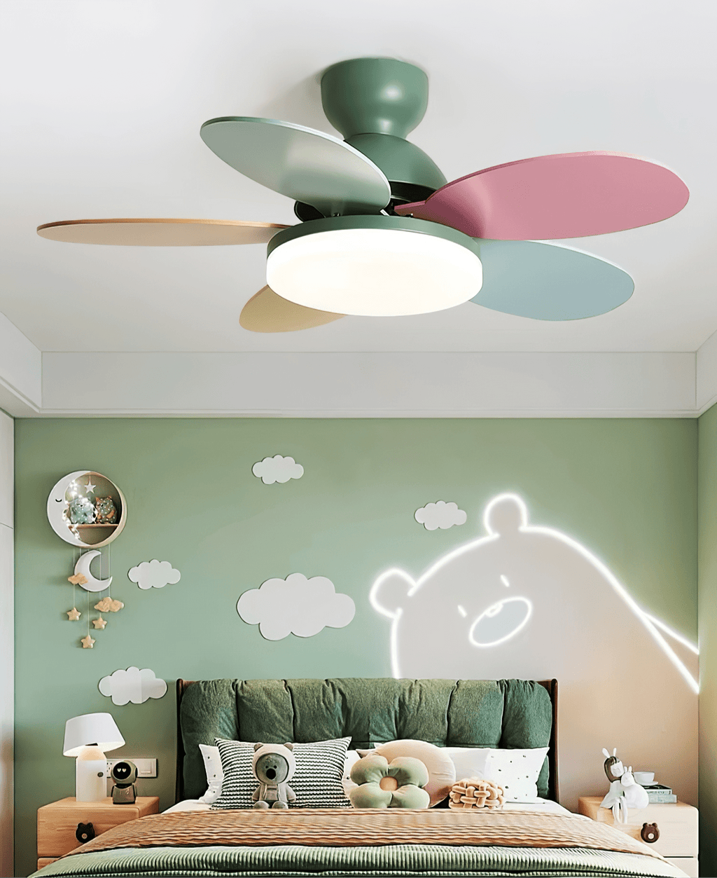 Luce per ventilatore da soffitto con pale a petalo | Ormexis