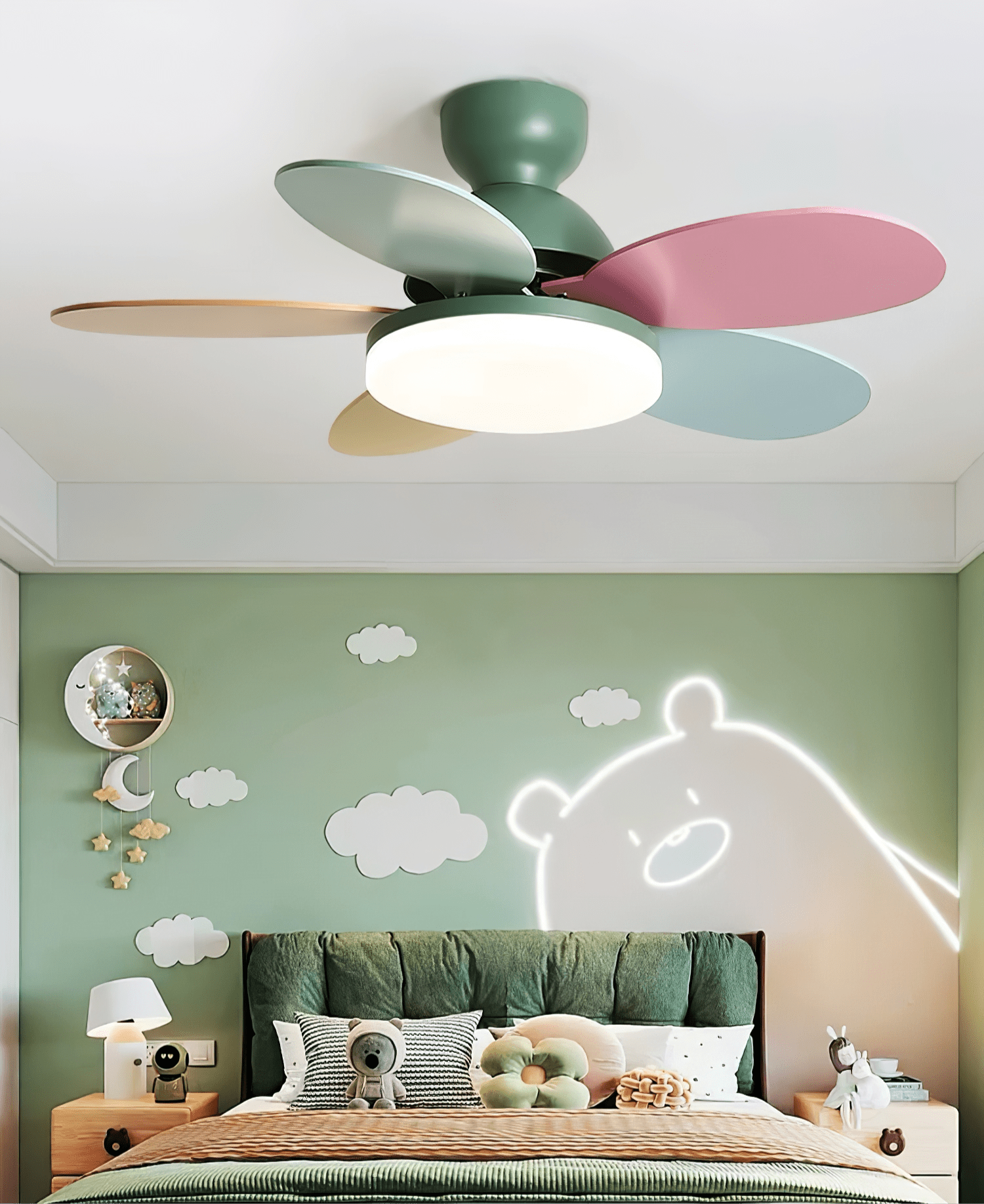 Luce per ventilatore da soffitto con pale a petalo | Ormexis
