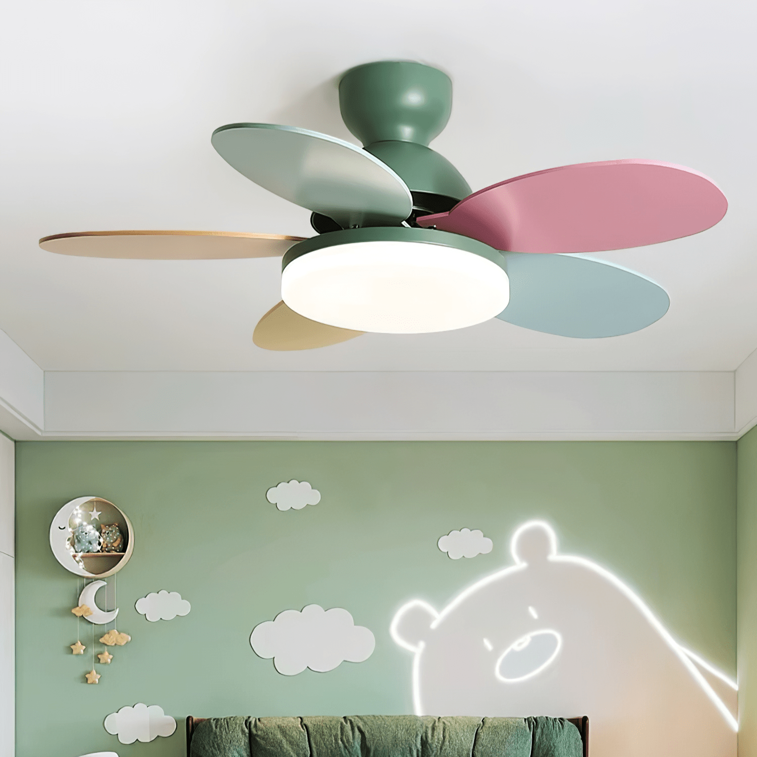 Luce per ventilatore da soffitto con pale a petalo | Ormexis