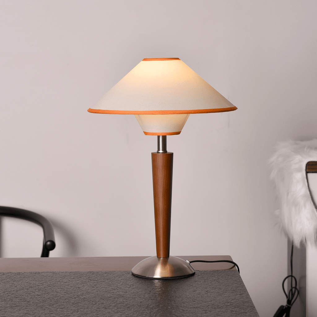 Alderwood-Leinenschirm-Tischlampe | Ormexis