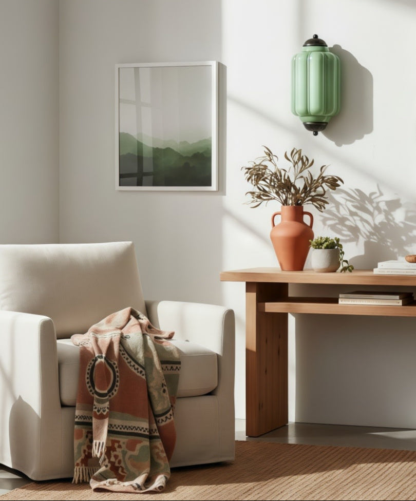 Ribbed Glass Capsule Wall Light | Ormexis