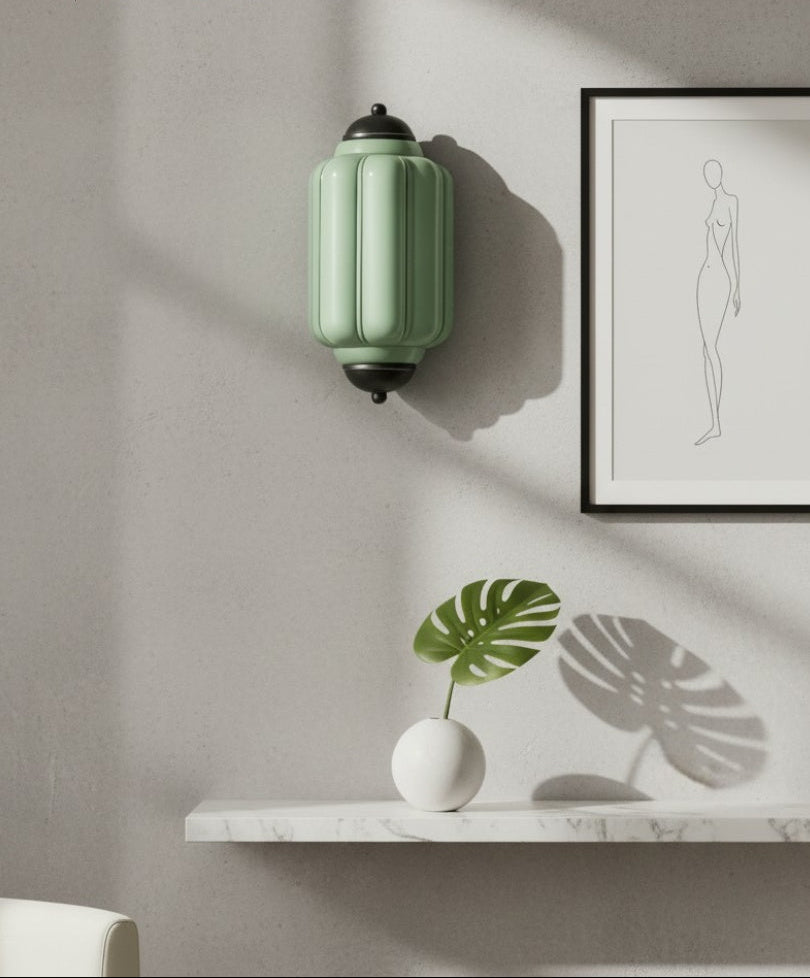 Ribbed Glass Capsule Wall Light | Ormexis