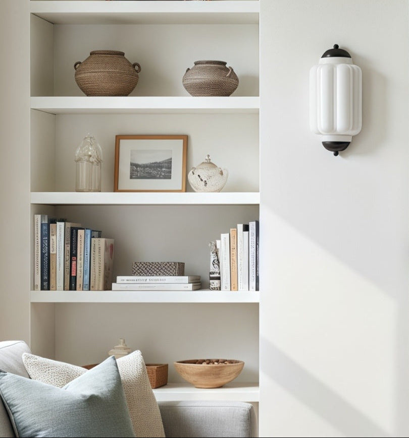 Ribbed Glass Capsule Wall Light | Ormexis