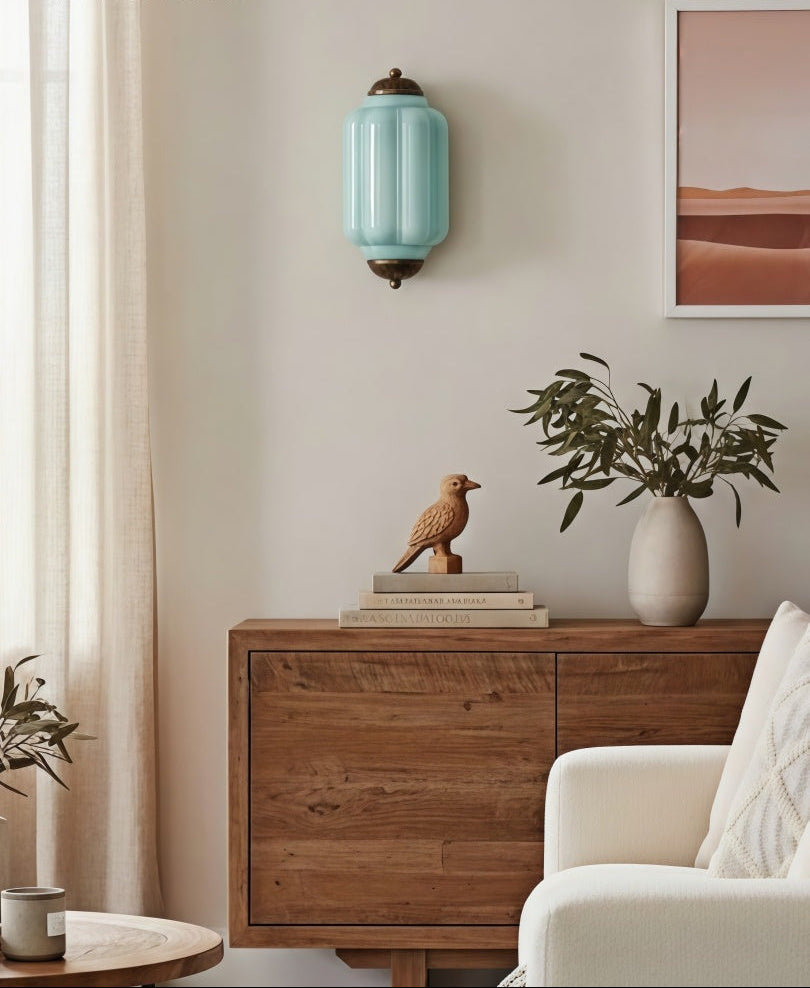 Ribbed Glass Capsule Wall Light | Ormexis