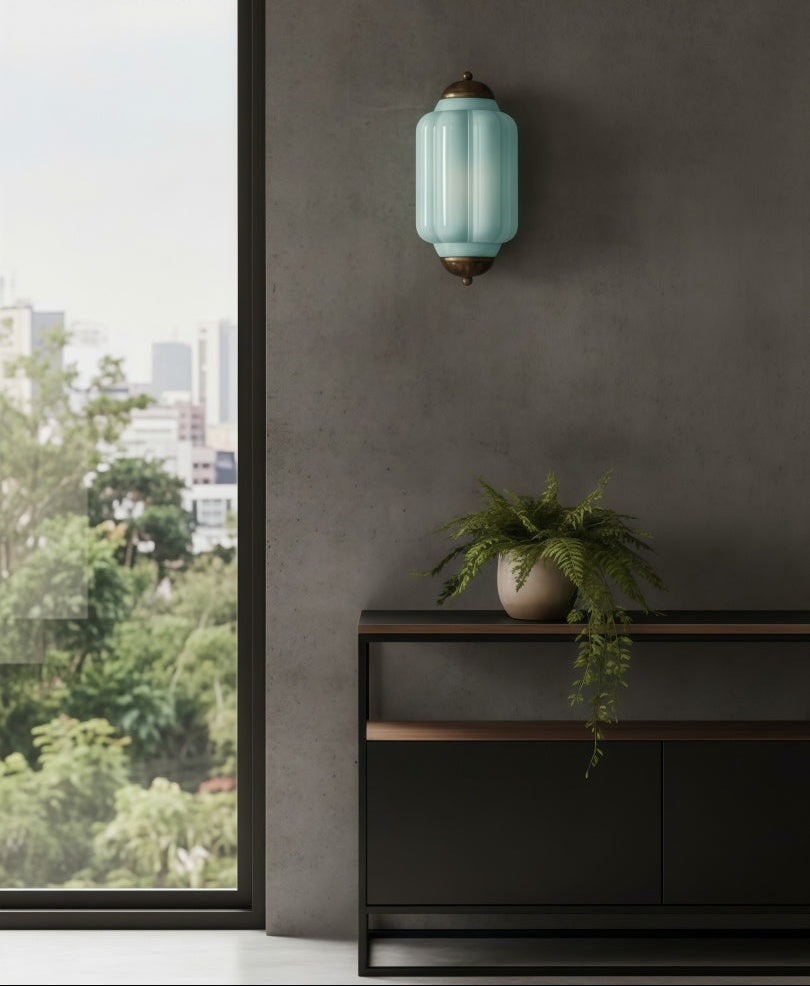 Ribbed Glass Capsule Wall Light | Ormexis