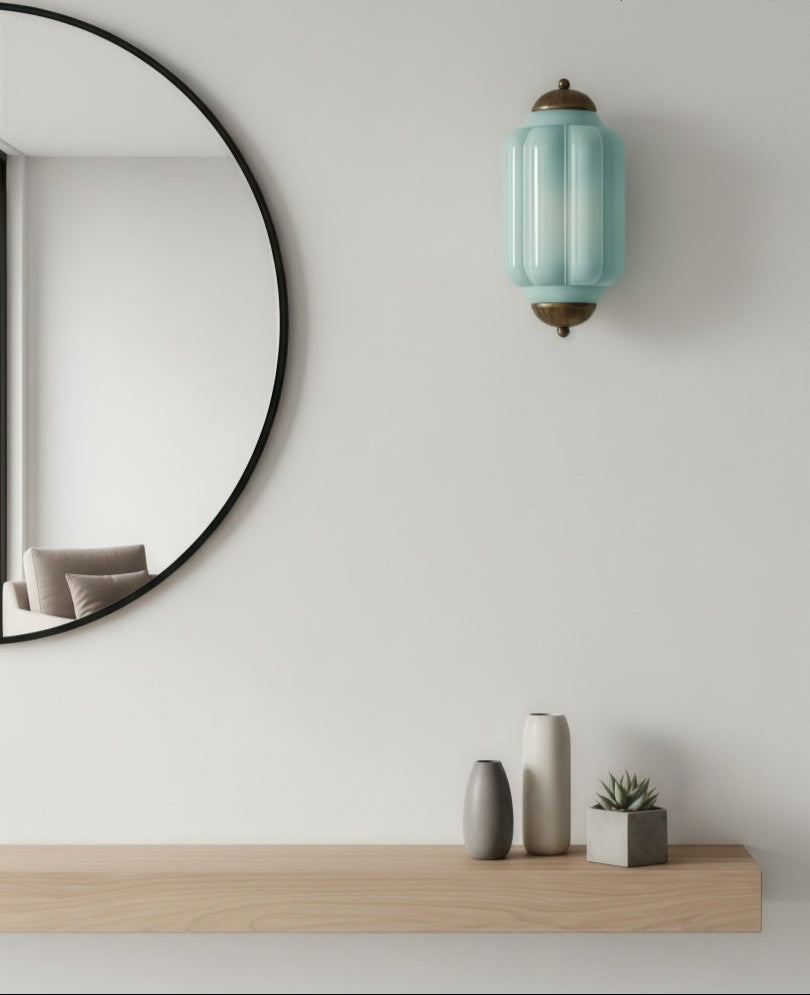 Ribbed Glass Capsule Wall Light | Ormexis