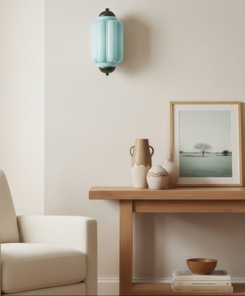 Ribbed Glass Capsule Wall Light | Ormexis