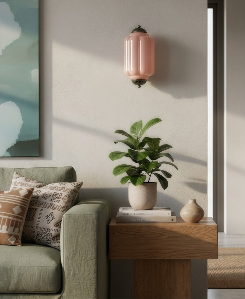 Ribbed Glass Capsule Wall Light | Ormexis