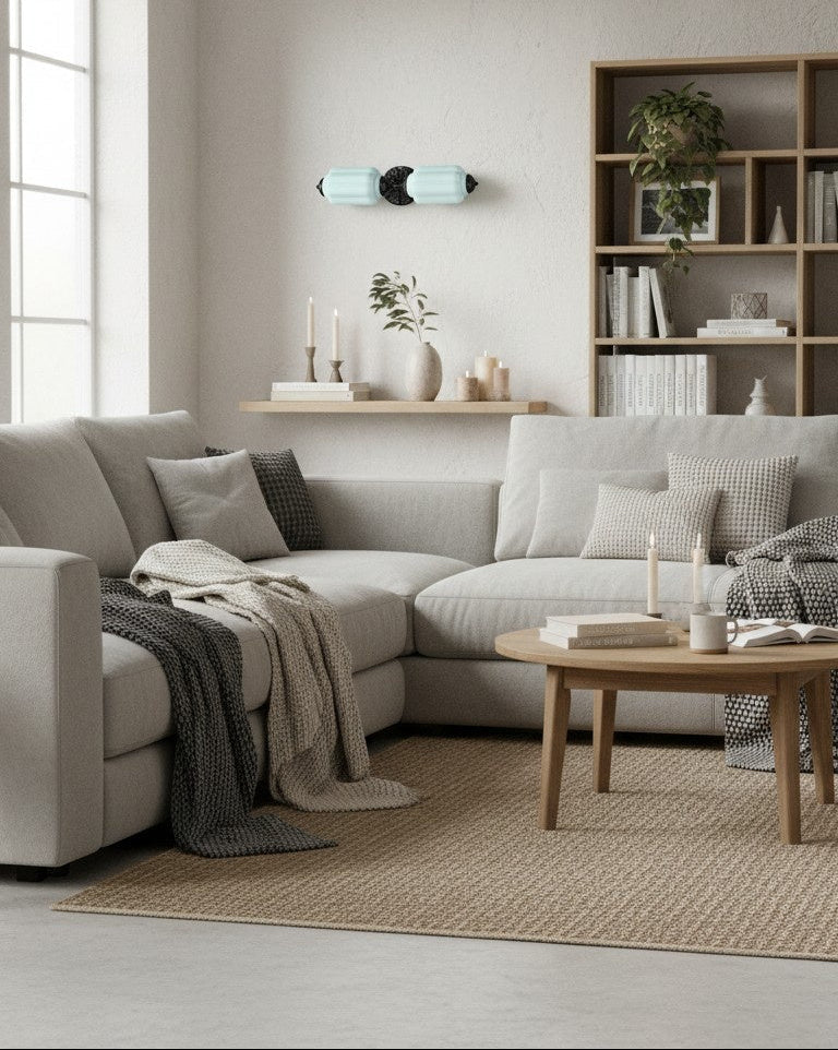 Rzeźbiona żebrowana lampa ścienna ze szkła | Ormexis