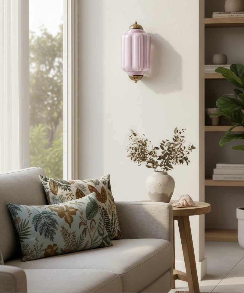 Ribbed Glass Capsule Wall Light | Ormexis
