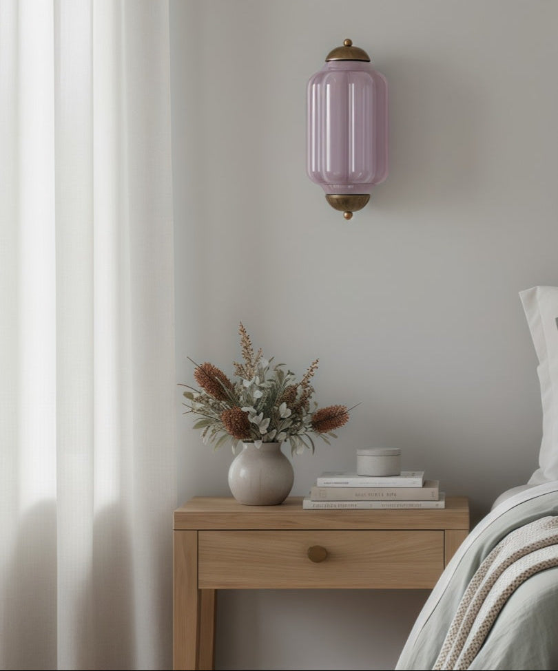 Ribbed Glass Capsule Wall Light | Ormexis
