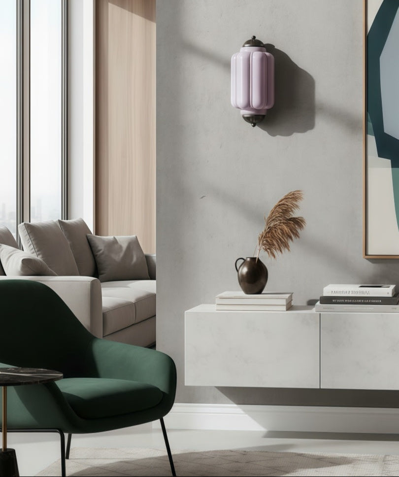 Ribbed Glass Capsule Wall Light | Ormexis