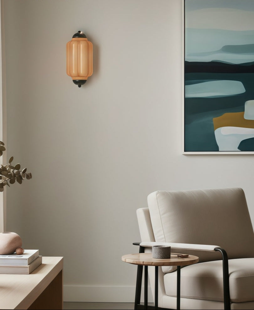 Ribbed Glass Capsule Wall Light | Ormexis