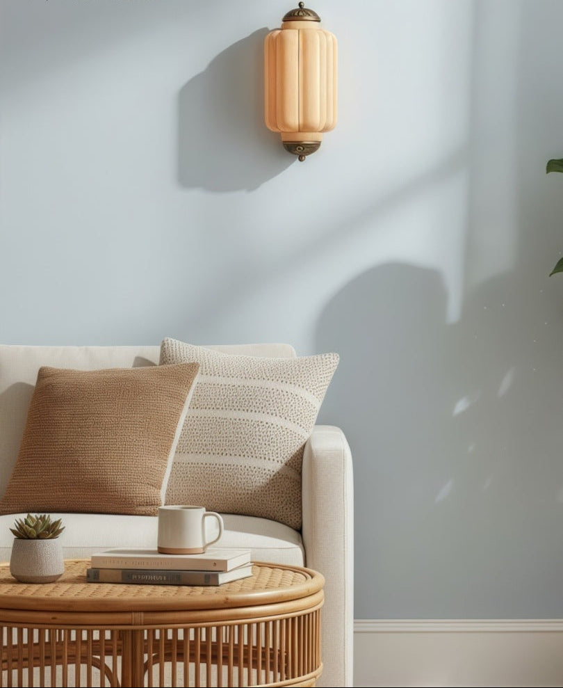 Ribbed Glass Capsule Wall Light | Ormexis