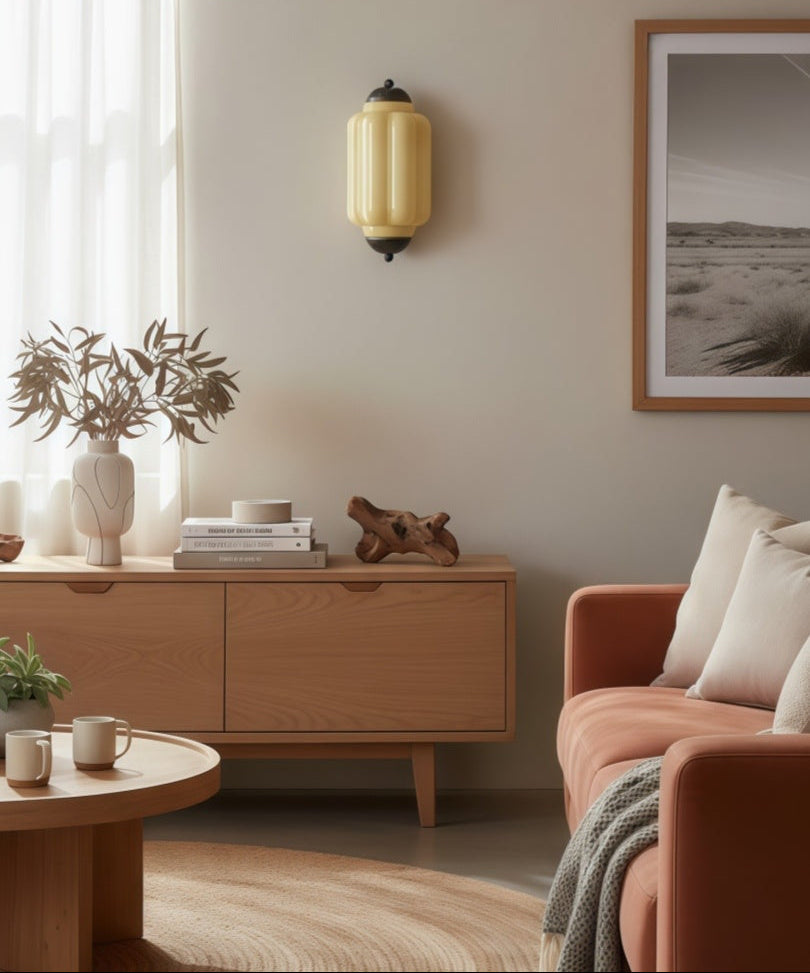 Ribbed Glass Capsule Wall Light | Ormexis