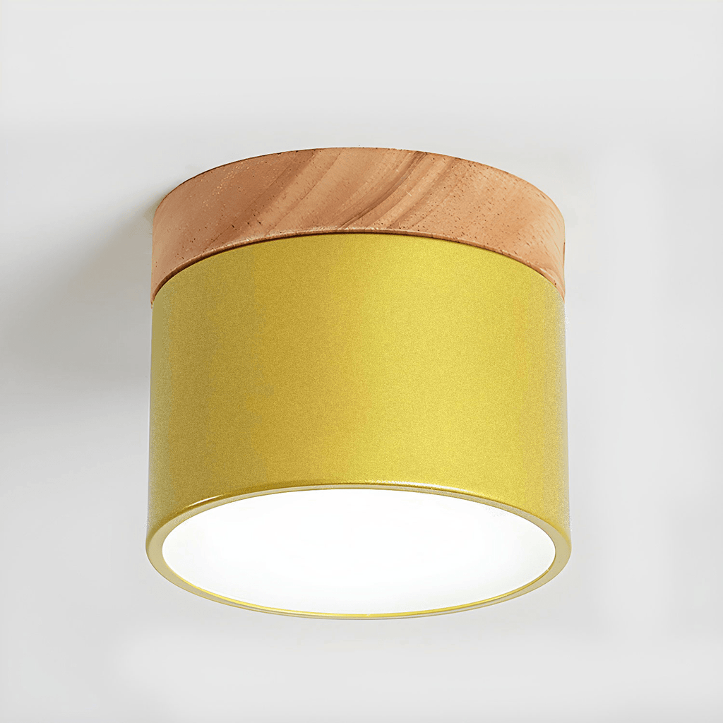 Wood Accent Drum Ceiling Light | Ormexis