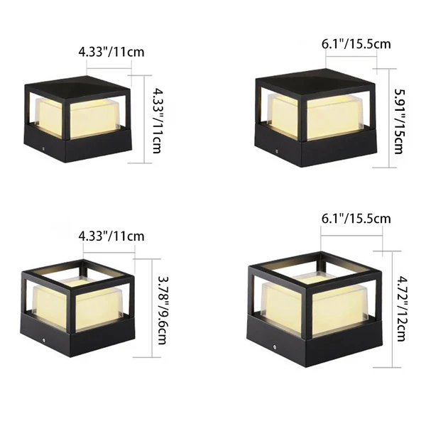 Framed Outdoor Pillar Light | Ormexis