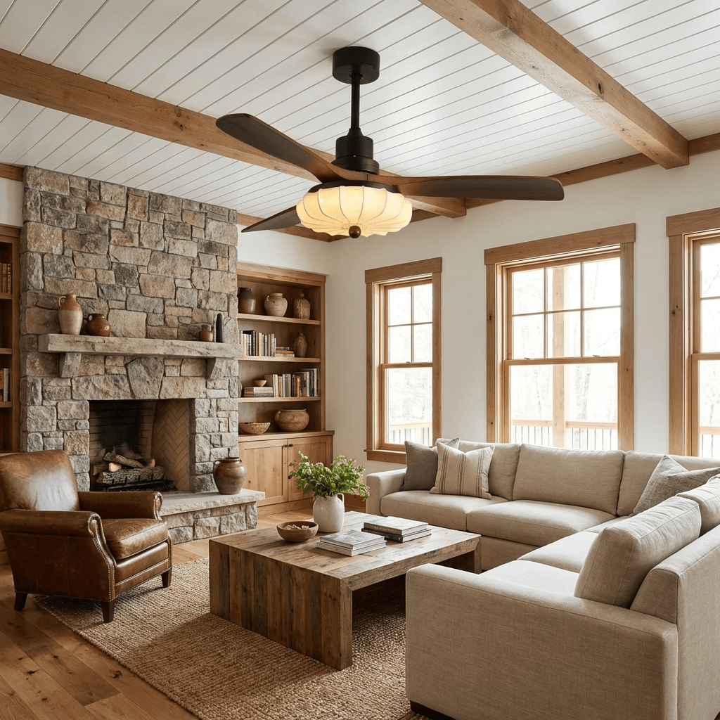 Lampa sufitowa z wentylatorem Lotus | Ormexis