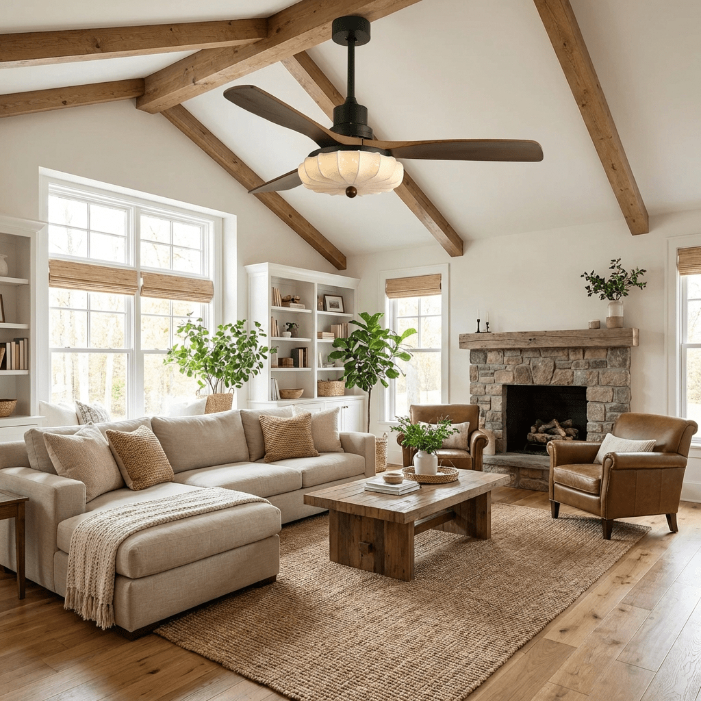 Fluted Glass Ceiling Fan Light | Ormexis