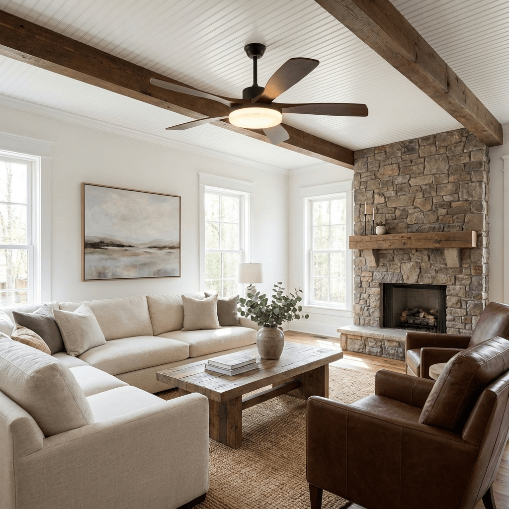 Asymmetric Blade Ceiling Fan Light | Ormexis