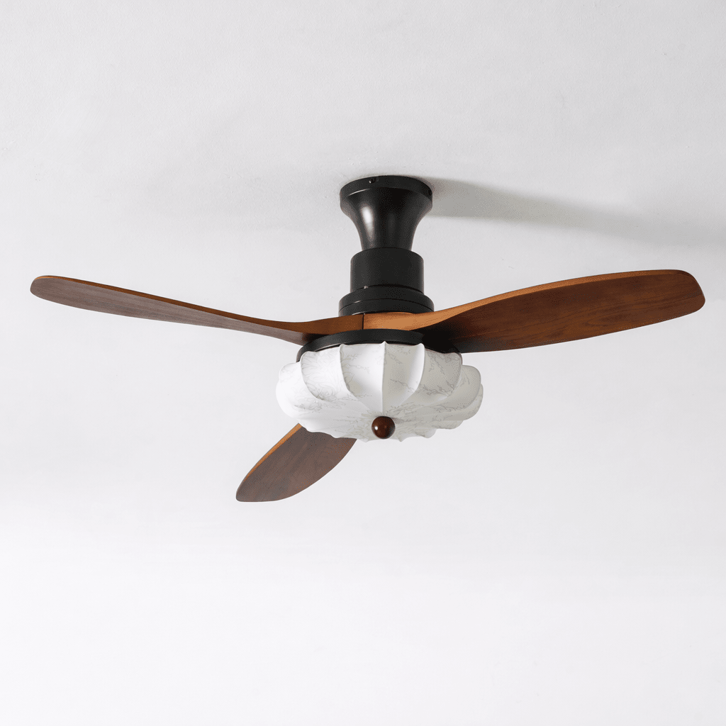 Fluted Glass Ceiling Fan Light | Ormexis