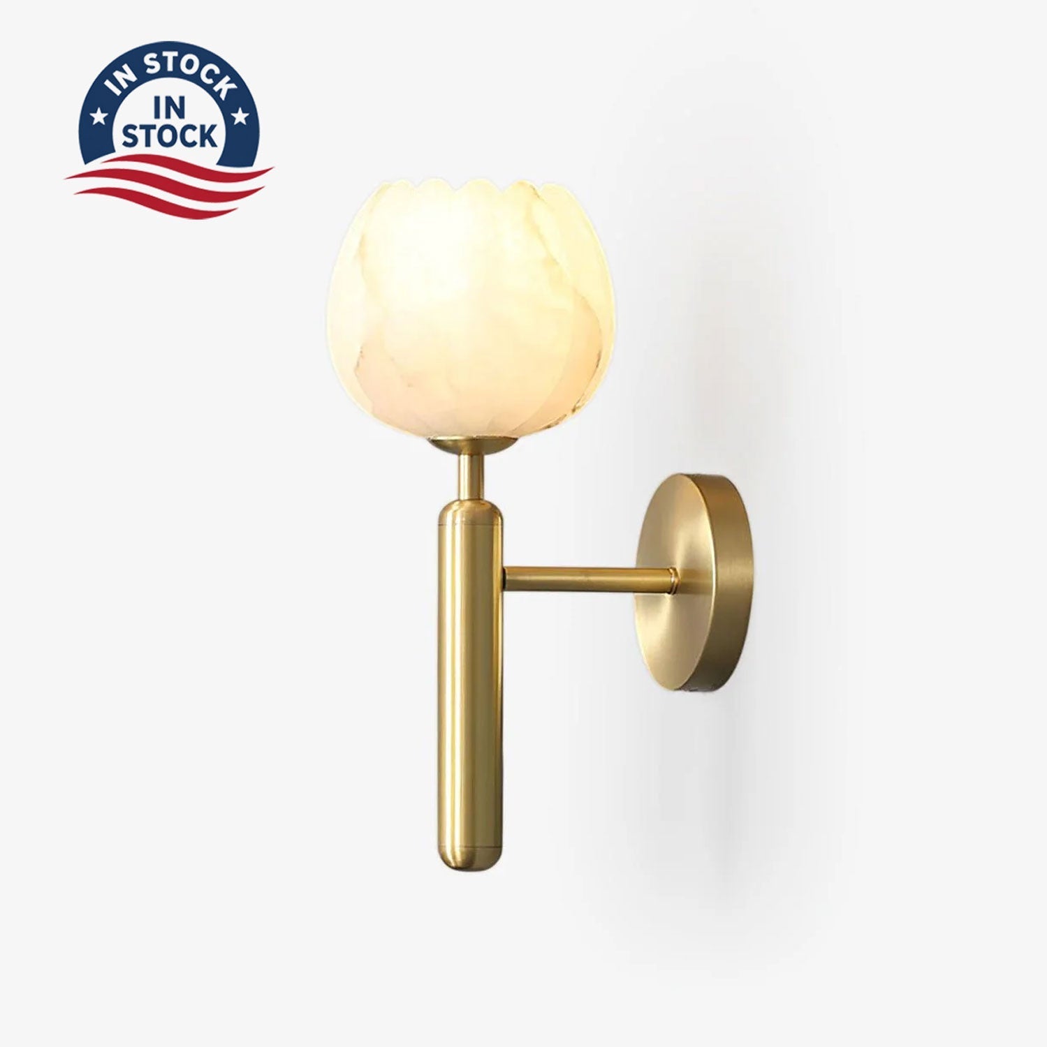 Fiore vägglampa i alabaster | Ormexis
