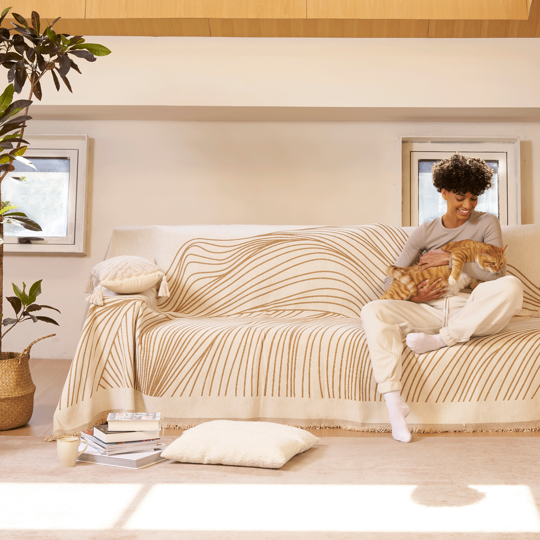 Flow Line Sofa Cover | Ormexis