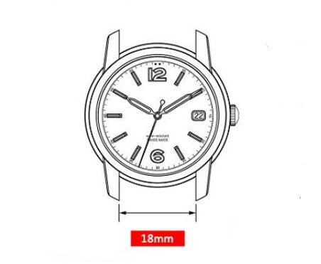 Univerzální silikonový řemínek 18 mm s rychloupínacím zapínáním pro hodinky