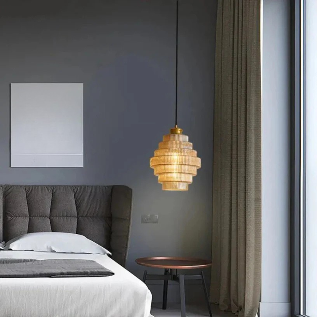 Sculptural Tiered Glass Pendant Light | Ormexis
