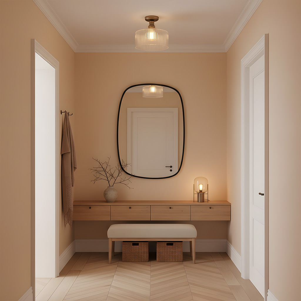Transitional Glass Ceiling Lamp | Ormexis