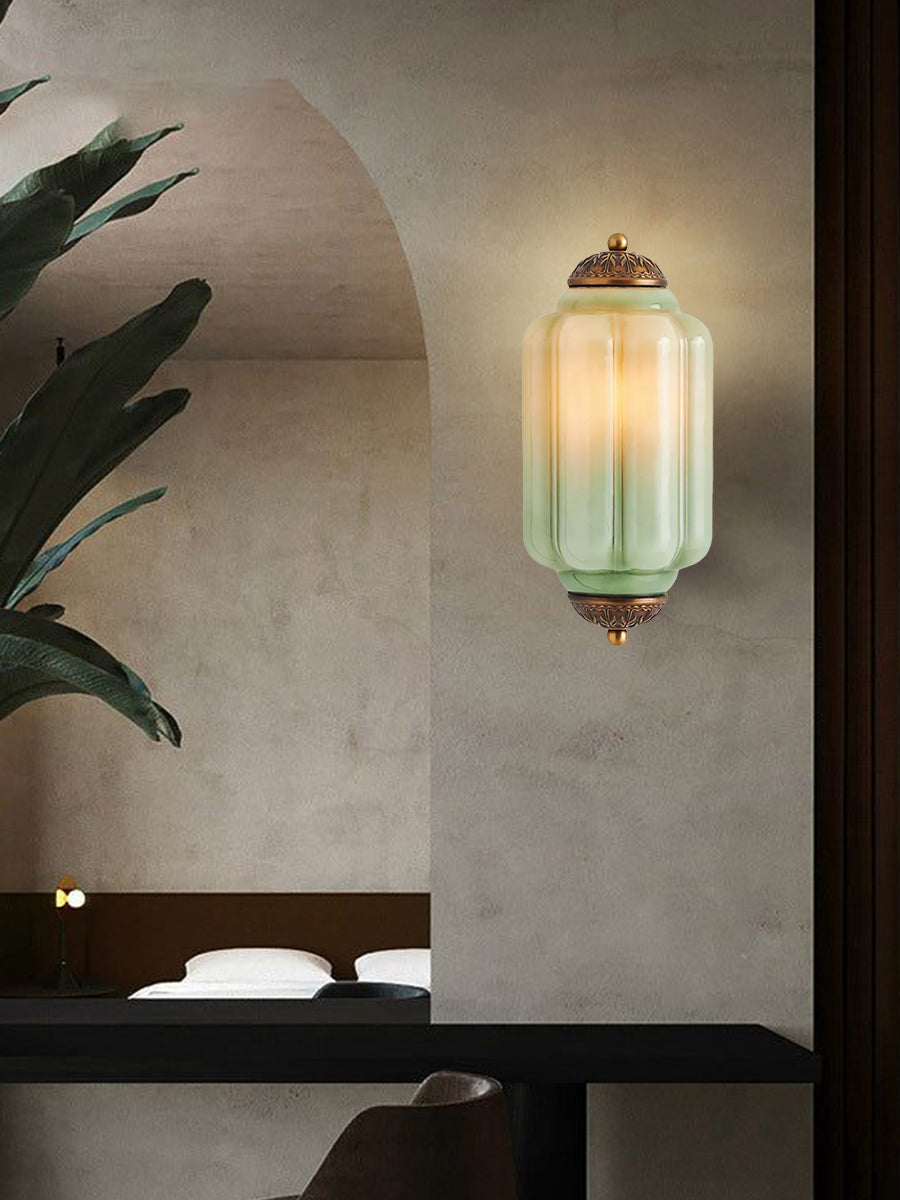Ribbed Glass Capsule Wall Light | Ormexis