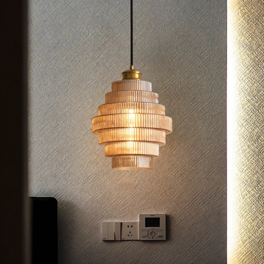 Sculptural Tiered Glass Pendant Light | Ormexis