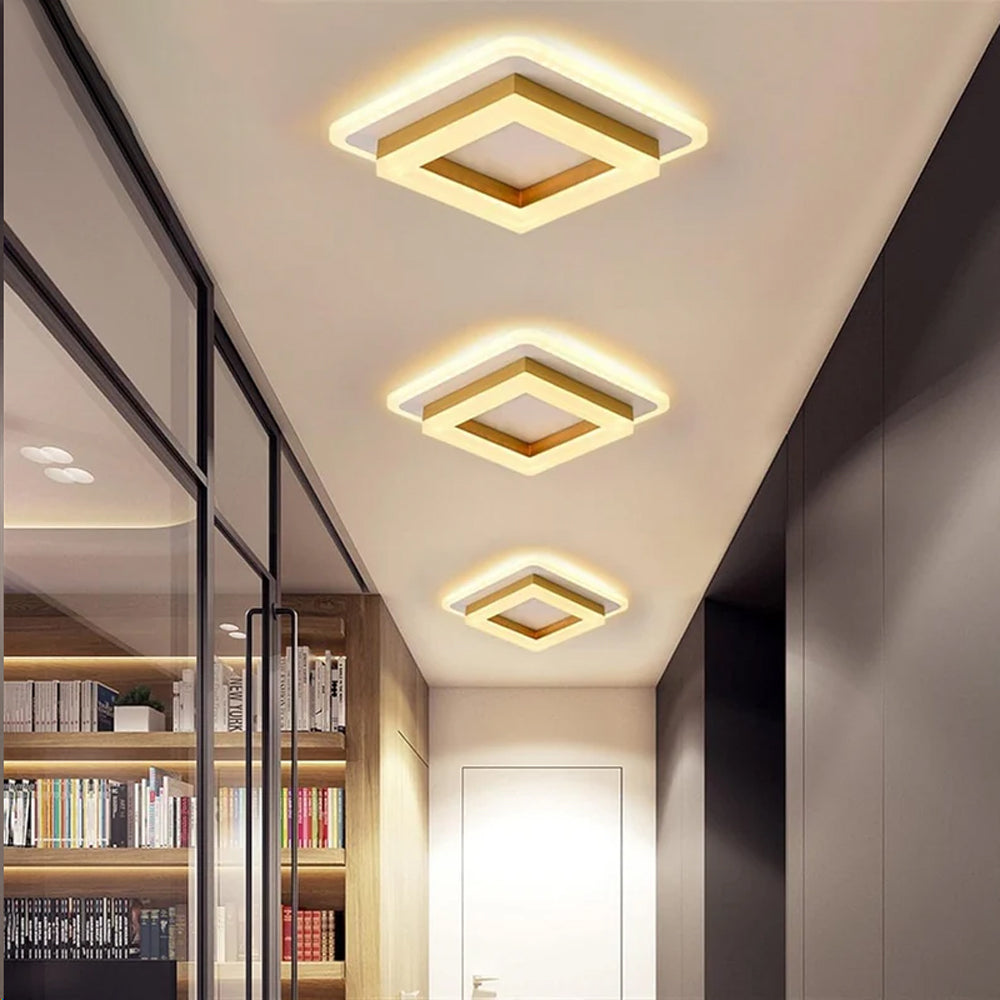Podwójna geometryczna lampa sufitowa LED | Ormexis