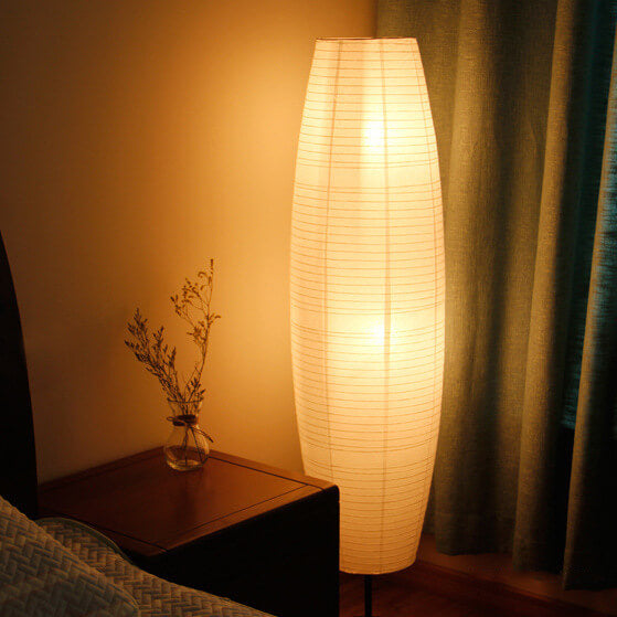 Lampadaire colonne en papier de riz | Ormexis