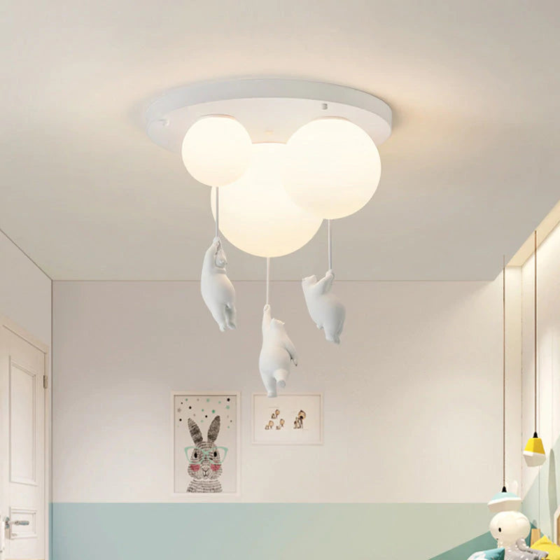 Závěsné stropní světlo Cora Bear Balloon pro dětské pokoje
