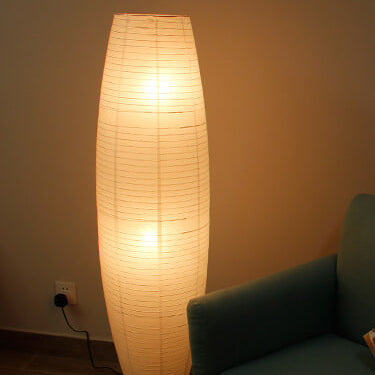 Lampadaire colonne en papier de riz | Ormexis