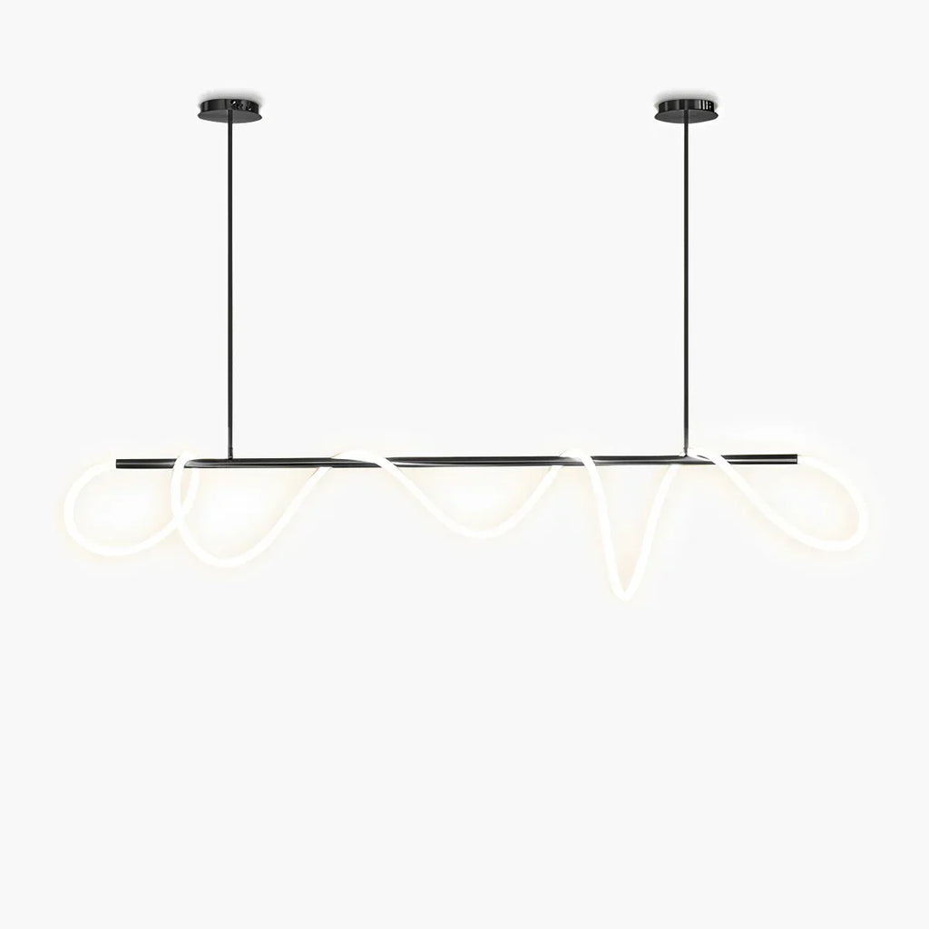 Pendellampe med lang slange for spisestue, moderne LED-armatur