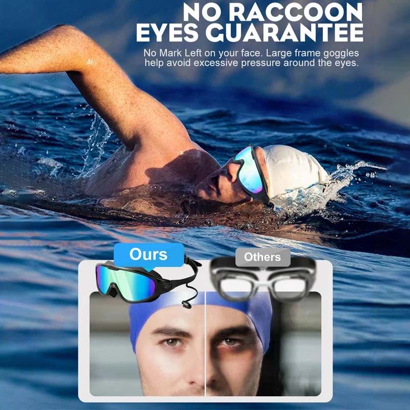 AquaVista Unisex Zwembril met Breed Zicht en Anti-Fog voor Gebruik in het Zwembad