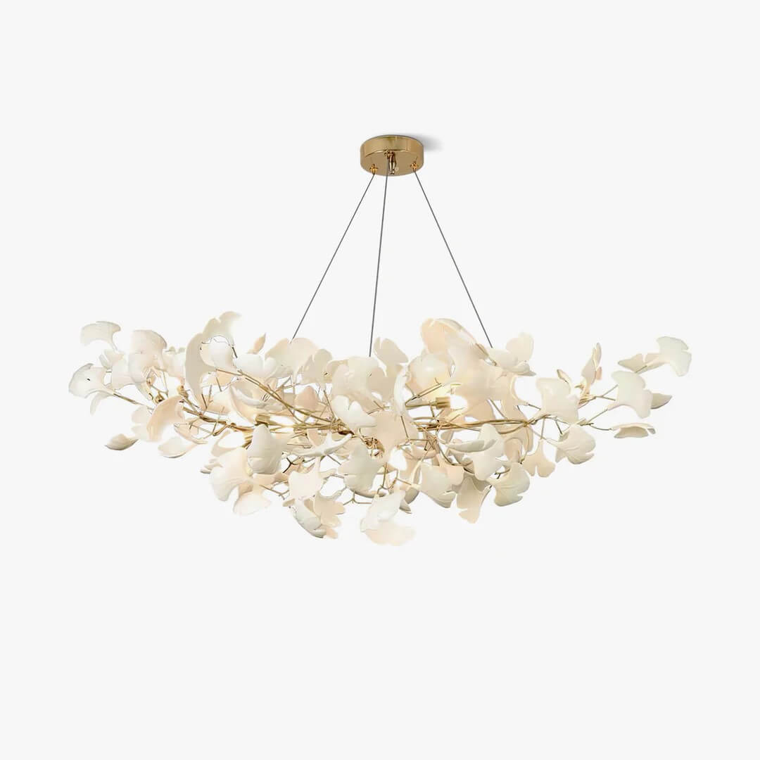 Ginkgo Chandelier For Living Room, Leaf-Inspired Modern Pendant Light