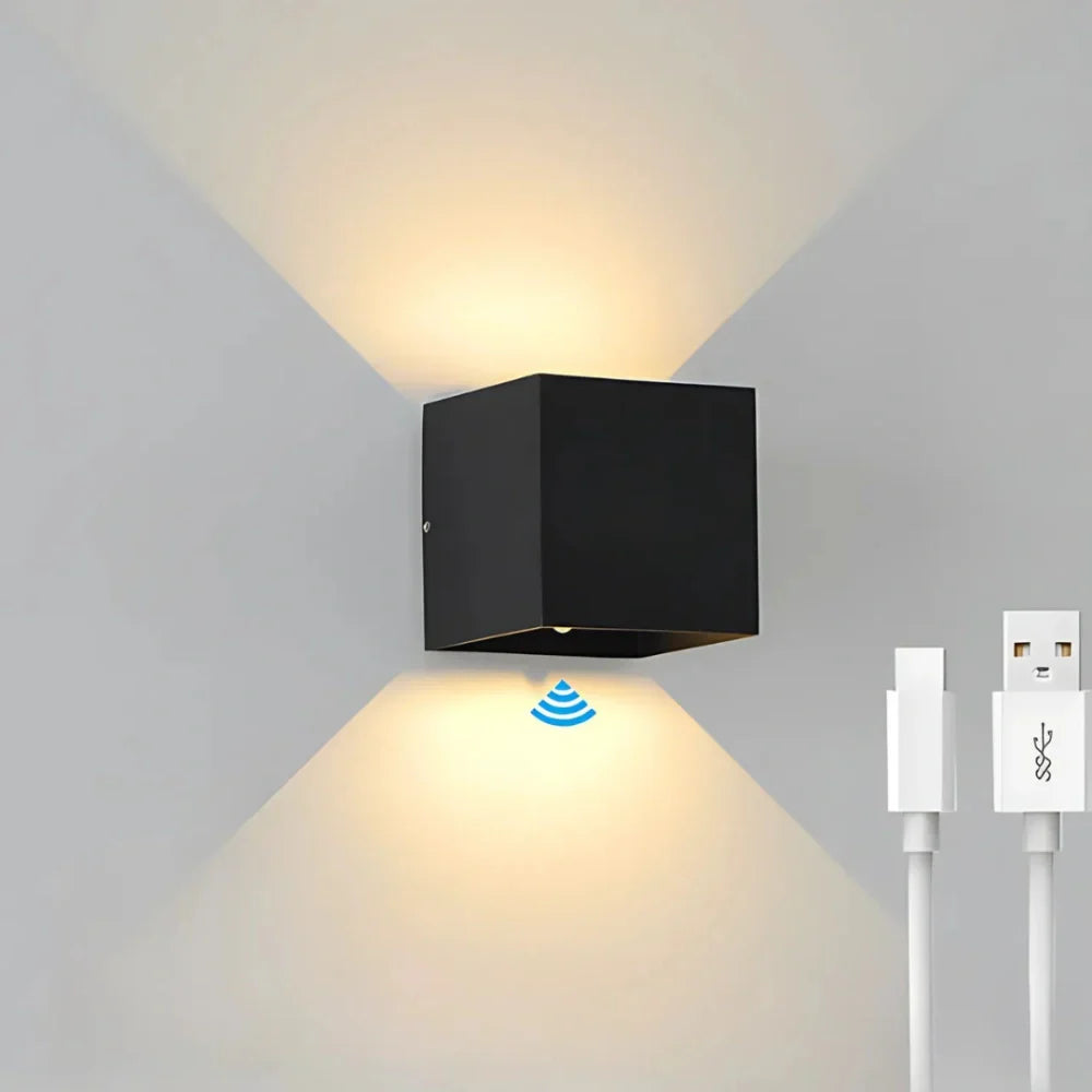 Obsidian Cube Sconce | Ormexis
