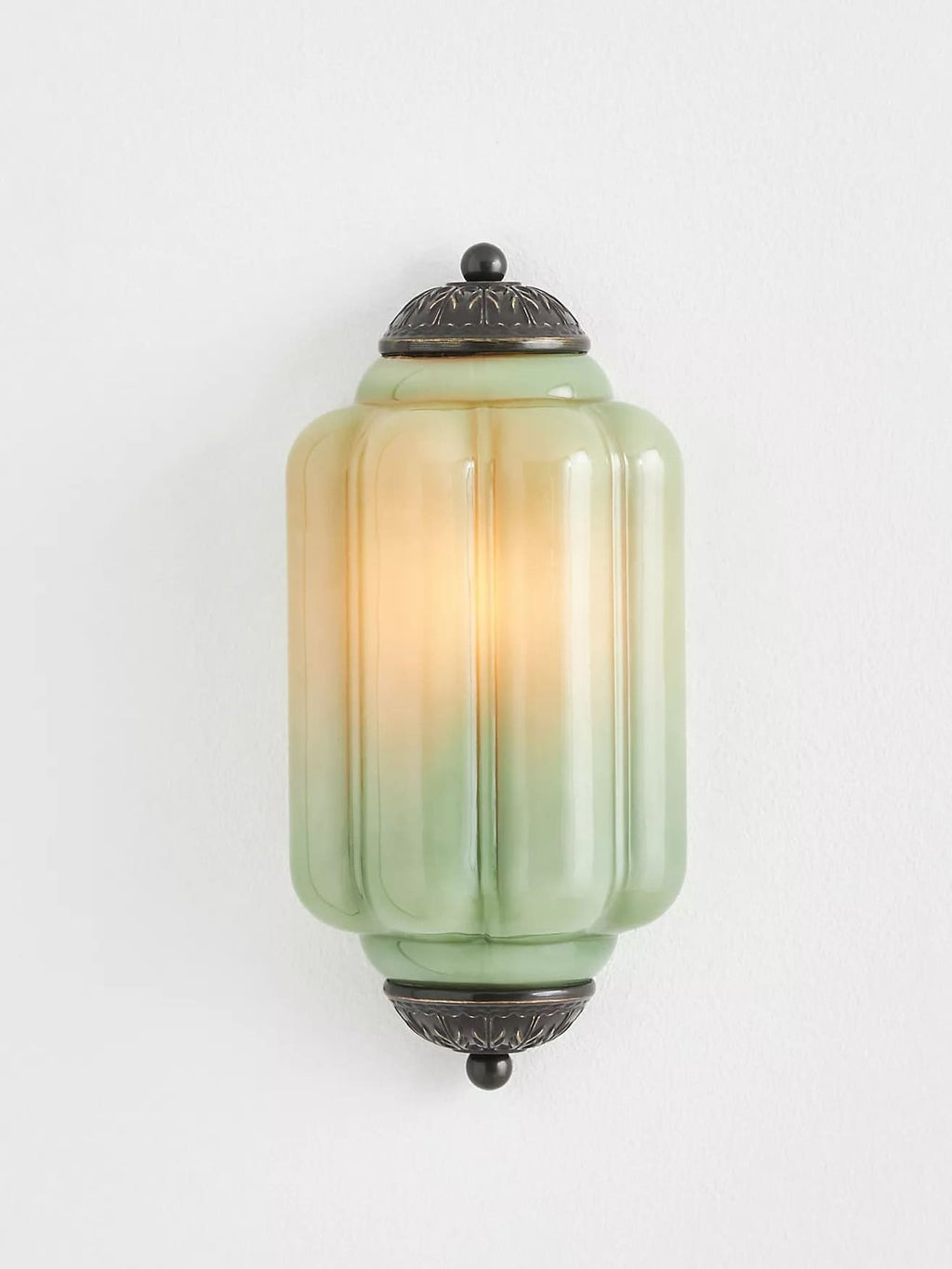 Ribbed Glass Capsule Wall Light | Ormexis