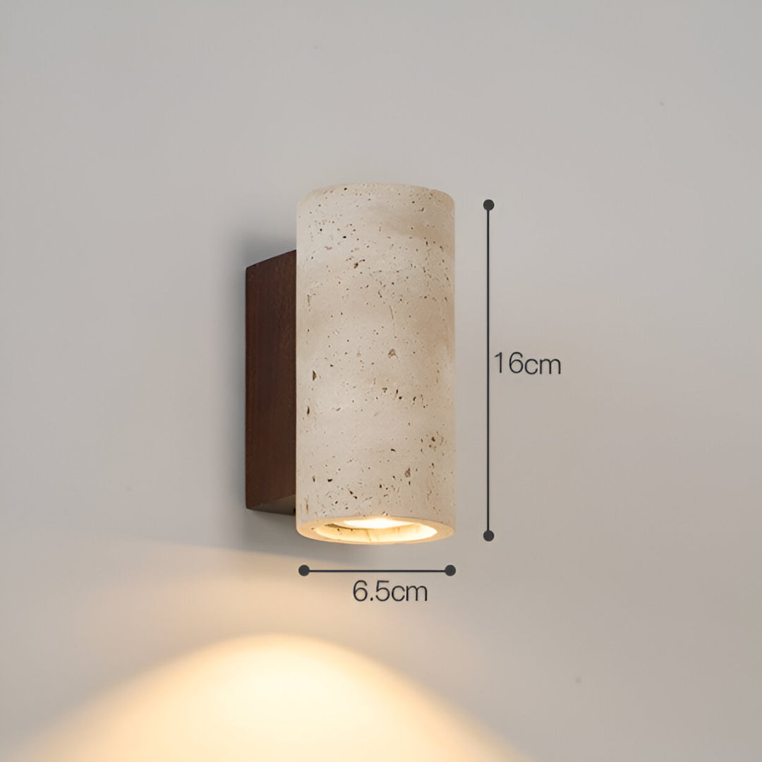 Travertine Cylinder Wall Sconce | Ormexis