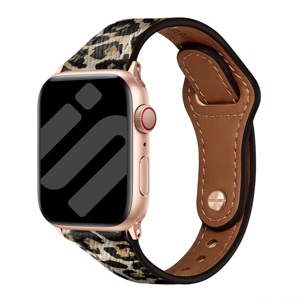 Apple Watch Leopard Print Leather Band Replacement Strap